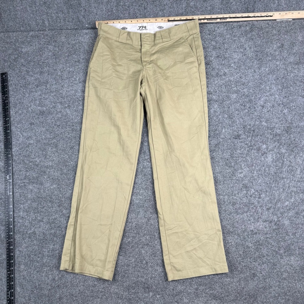 Dickies Work Pants Mens Size 6R Khaki 774 Original Fit Straight Leg Tan Casual‎